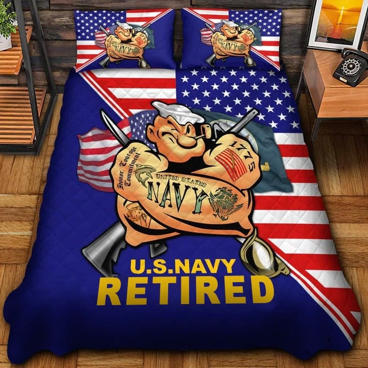 Premium US Navy Retired Bedding Set APVC011011
