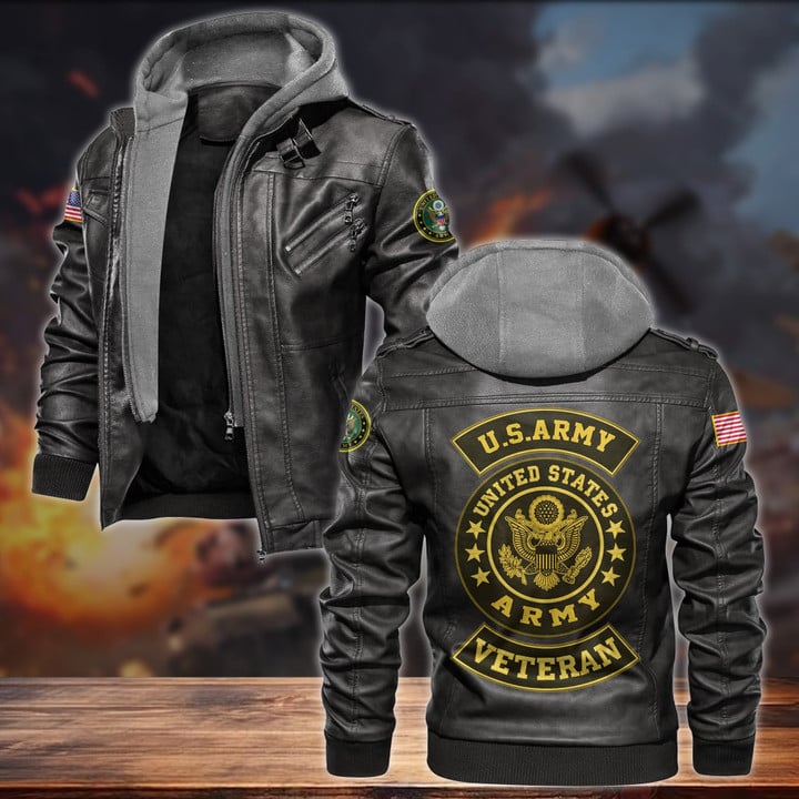 Premium Honoring All Who Served US Veteran Leather Jacket APVC130904