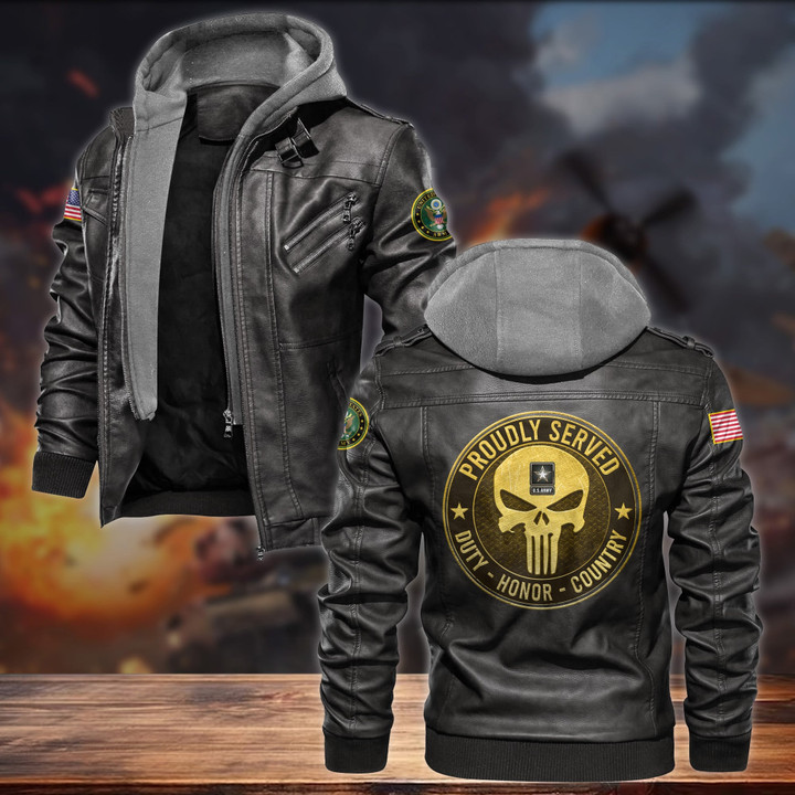 Premium Honoring All Who Served US Veteran Leather Jacket APVC091004