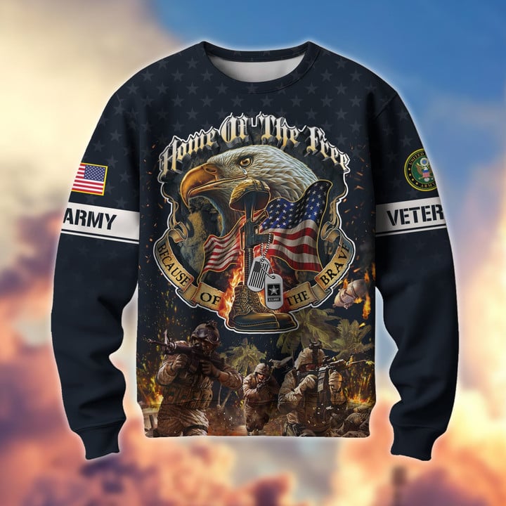 Premium Home Of The Free US Veteran Sweatshirt APVC151101