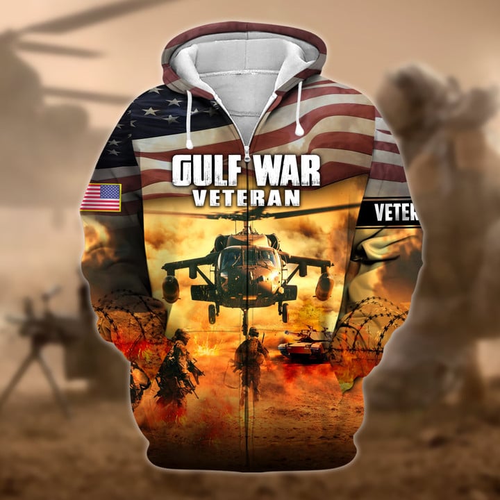 Premium Gulf War US Veteran Zip Hoodie APVC261201