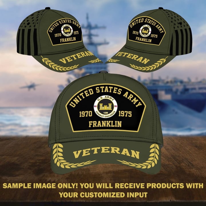 Premium Custom Unit, Name, Years of Service US Veterans Cap APVC250101