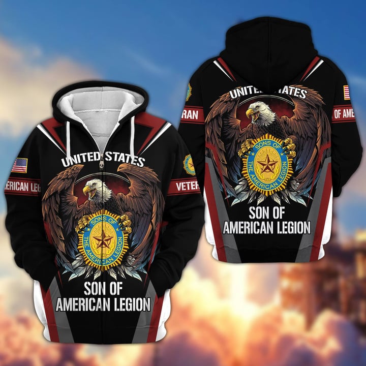 Premium Son Of American Legion Zip Hoodie BPVC170211