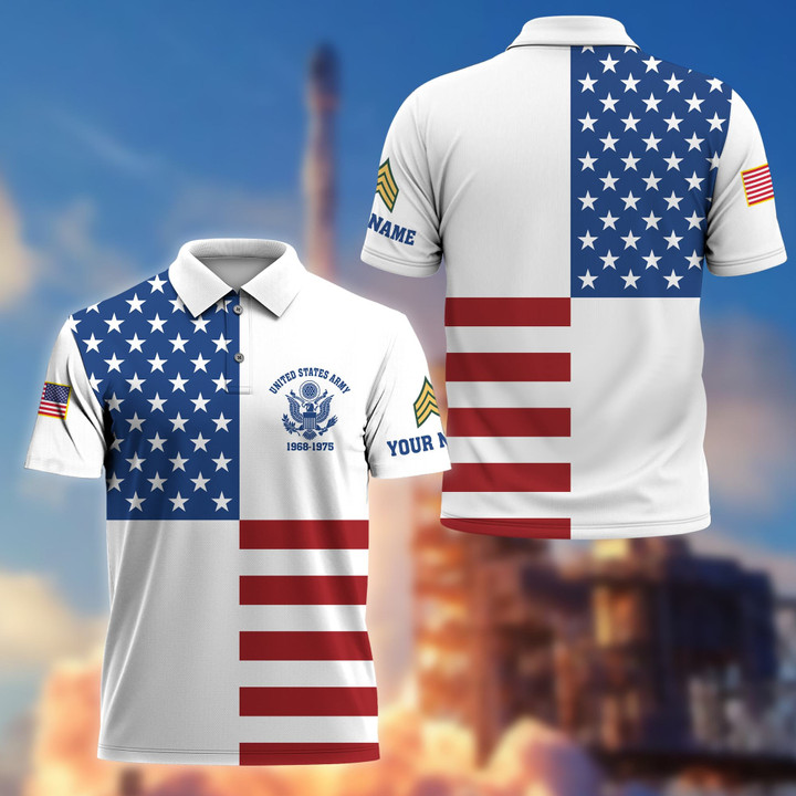 Premium Custom US Army Polo Shirt VPVC206701, Gifts for Army Veteran, Gifts For Dad, Gifts On Father's Day, Independence Day, Veterans Day.