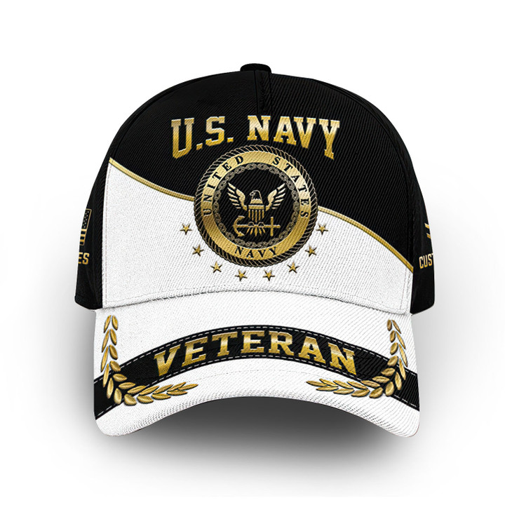 Premium Custom US Navy Cap VPVC006802, Gifts For Navy Veteran, Gifts For Dad, For Husband, Best Gifts On Father's Day, Armed Forces Day, Independence Day, Veterans Day.
