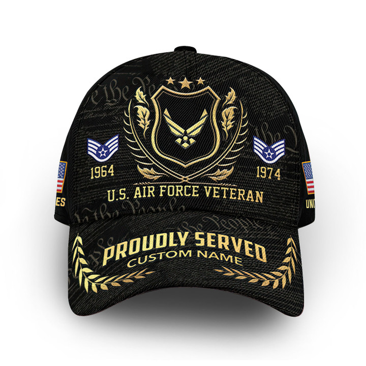 Premium Custom USAF Cap VPVC007804, Gifts For Air Force Veteran, Gifts For Dad, For Husband, Best Gifts On Father's Day, Armed Forces Day, Independence Day, Veterans Day.