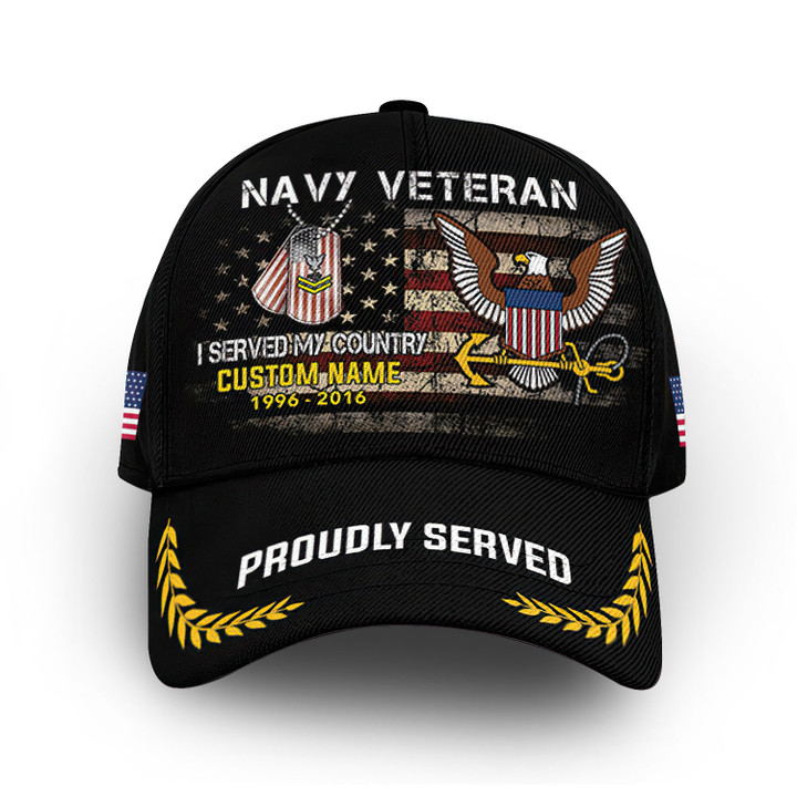 Premium Custom US Navy Cap VPVC008802, Gifts For Navy Veteran, Gifts For Dad, For Husband, Best Gifts On Father's Day, Armed Forces Day, Independence Day, Veterans Day.