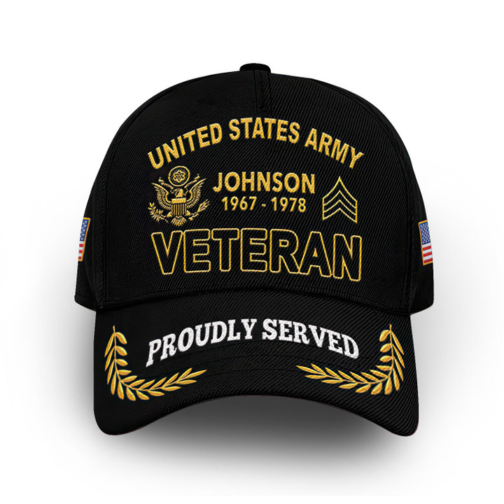 Premium Custom US Army Cap VPVC009401, Gifts For Army Veteran, Best Gifts On Father's Day, Armed Forces Day, Independence Day, Veterans Day.
