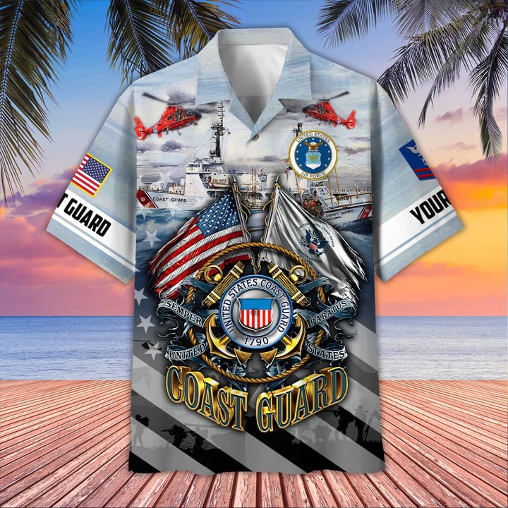USCG Custom Hawaiian Shirt VPVC407805, Gifts For Coast Guard Veteran, Best Gifts On Father's Day, Armed Forces Day, Independence Day, Veterans Day.