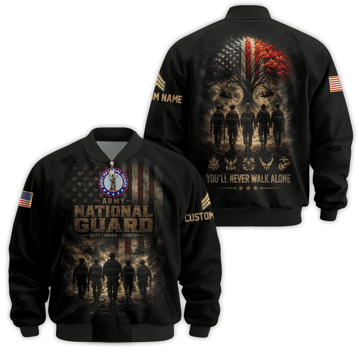 Premium Custom Army National Guard Veteran Bomber Jacket VPVC811068, Waterproof Windbreaker Coat, Army National Guard Veteran Gift, Veterans Day Gift.