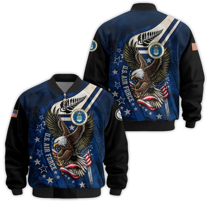 Premium Custom USAF Veteran Bomber Jacket VPVC811504, Waterproof Windbreaker Coat, Air Force Veteran Gift, Veterans Day Gift.