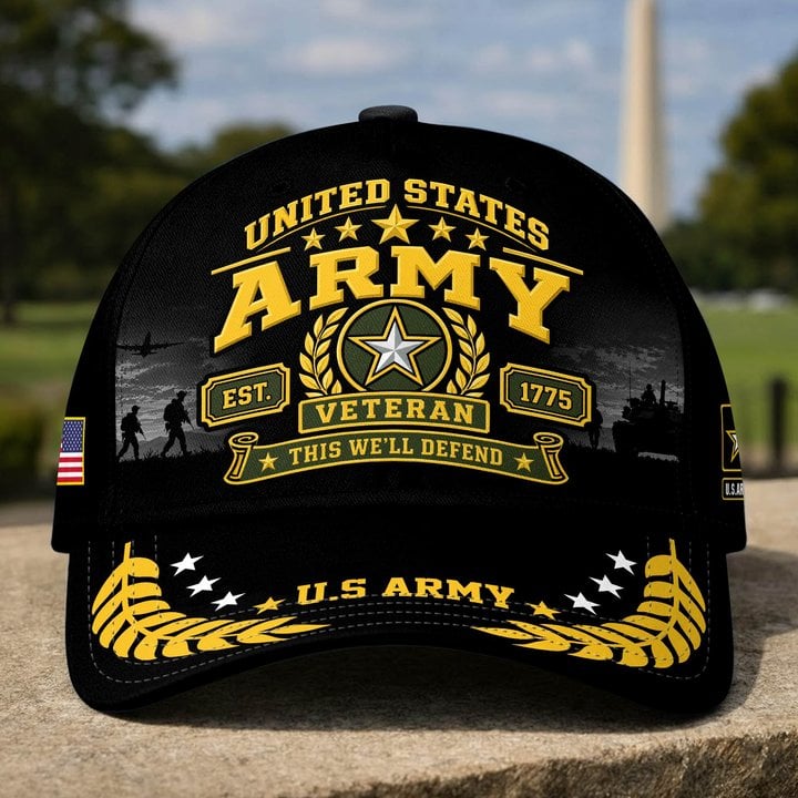 Premium US Veterans Baseball Hats BTTN191021, Gifts For US Veterans, Gifts For Veterans Day, Father's Day.