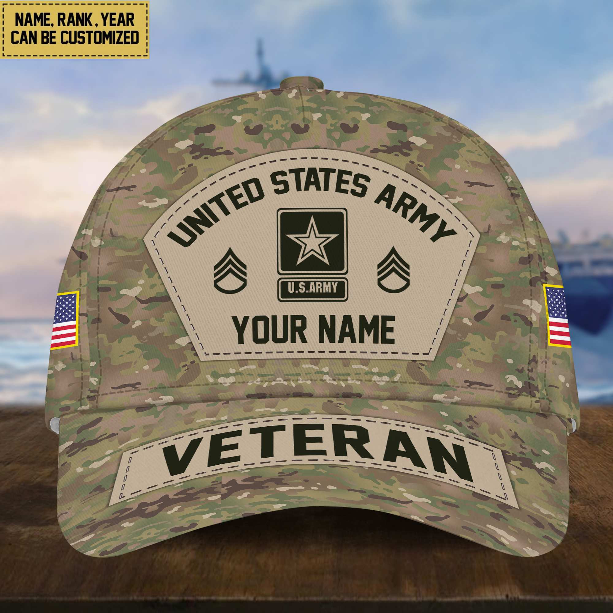 Service Hat Premium U.S MultiplPremium U.S Multiple Service Veteran 3D Cap ...