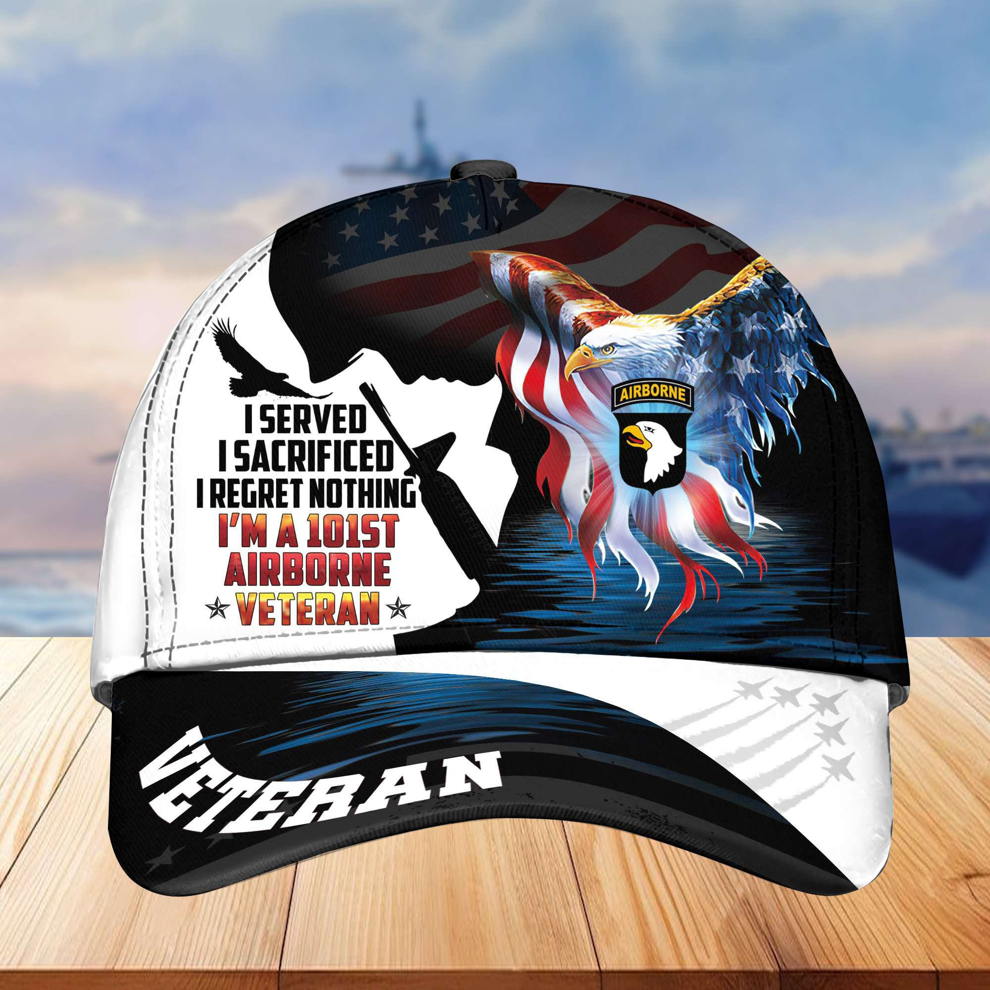 Airborne Graduation Cap Design Premium 101st Airborne Division US Veteran Cap - Proudvet365 Store