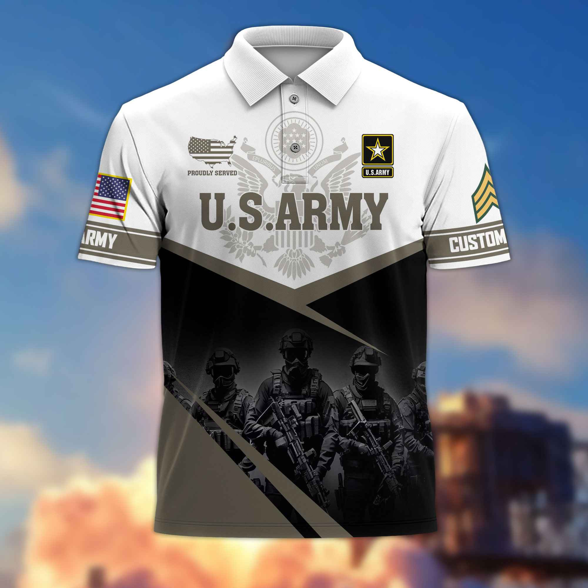 US Army Custom Polo Shirt VPVC217310, Gifts For Army Veteran, Best ...