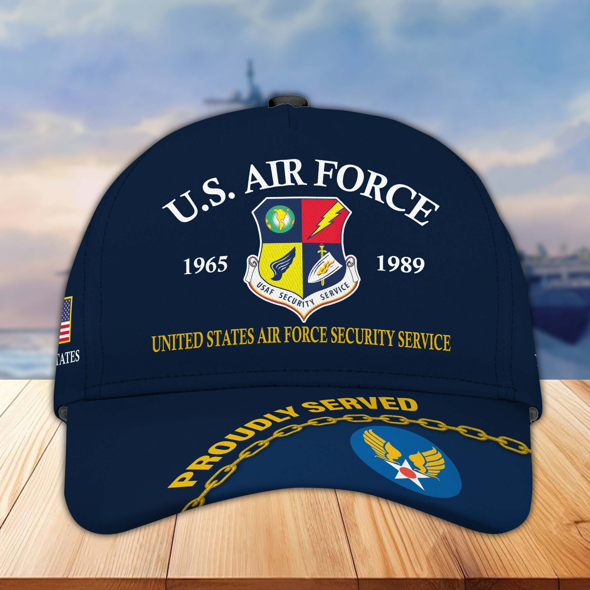 Service Hat Premium Custom USAF Security Service Hat, Gitfs For Air Force Veteran ...
