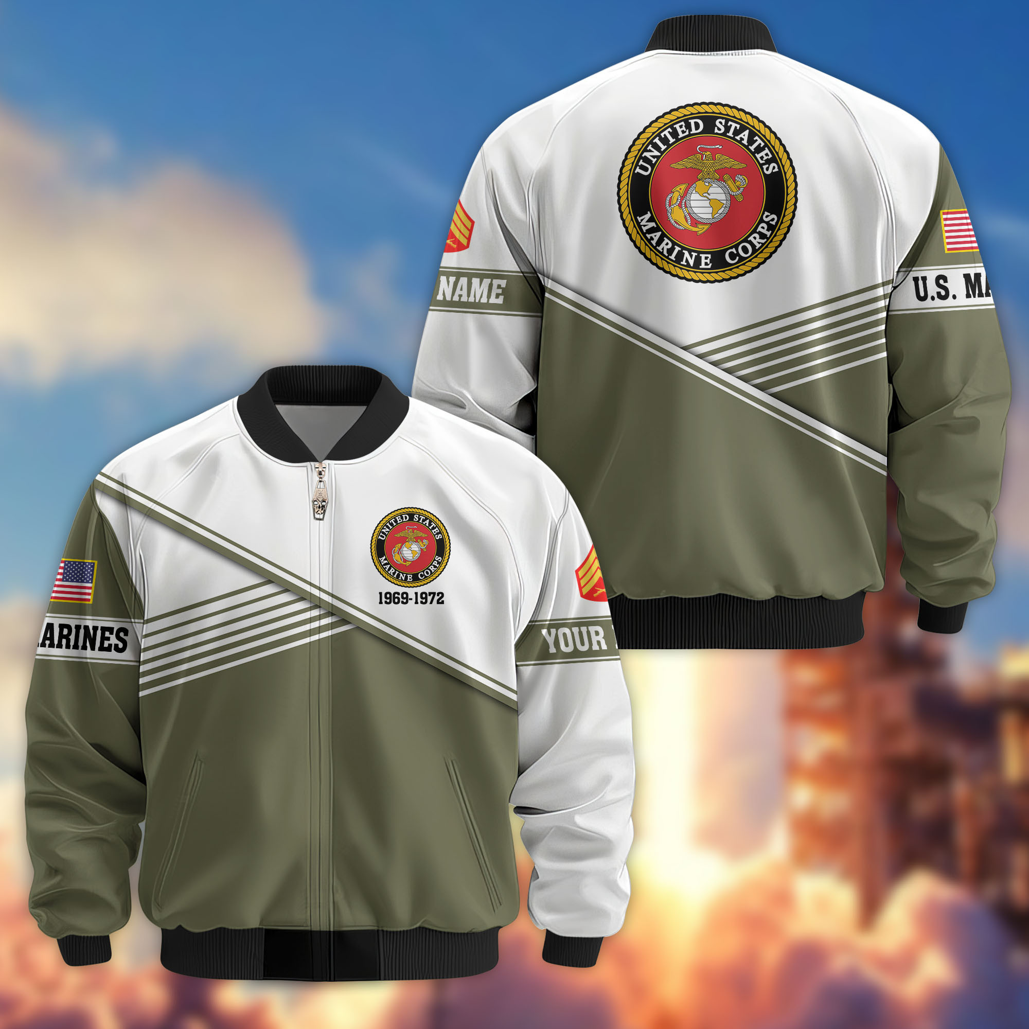 Custom Usmc Jacket Premium Custom USMC Veteran Bomber Jacket VPVC805911, Gifts For US ...