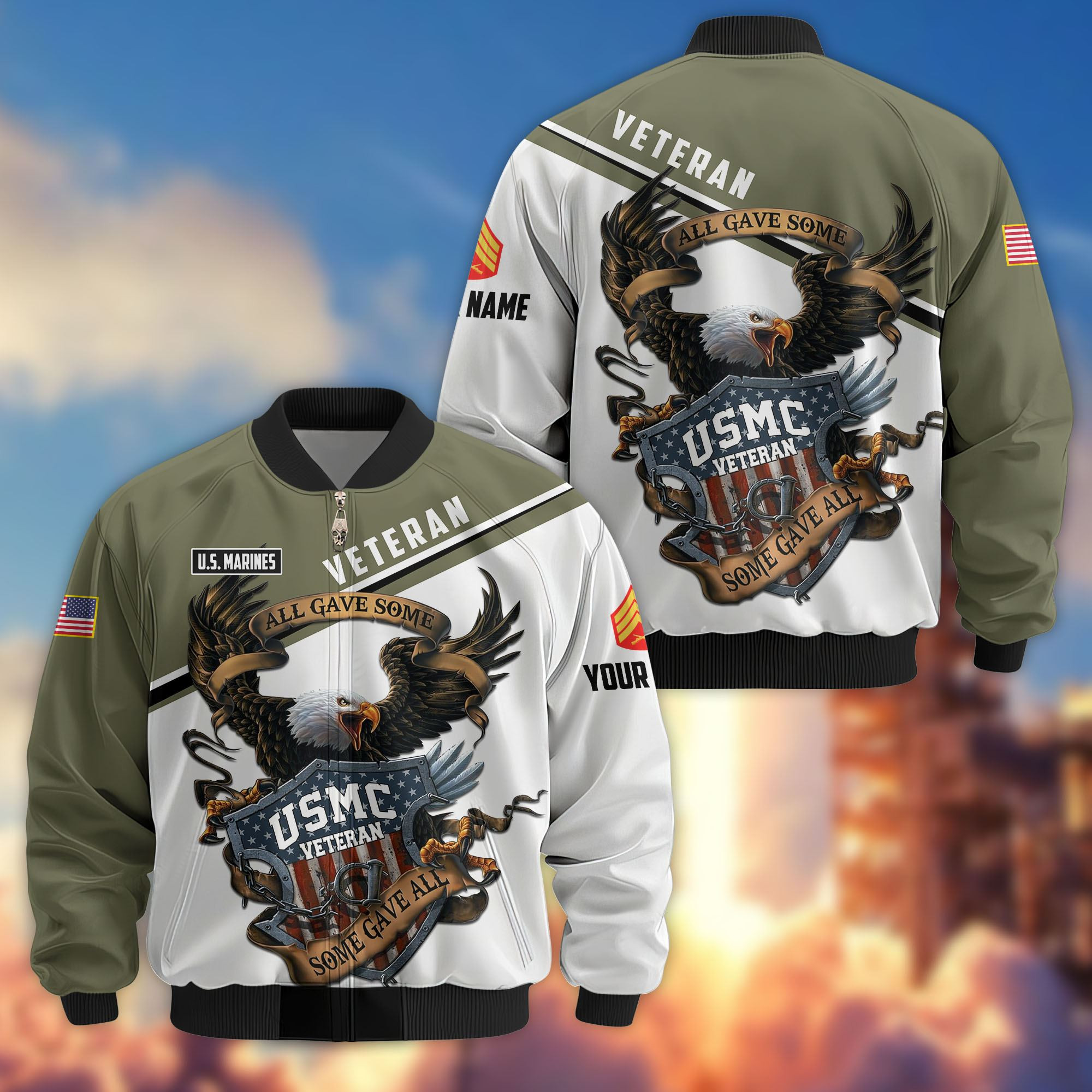 Custom Usmc Jacket Premium Custom USMC Veteran Bomber Jacket VPVC806611, Gifts For US ...