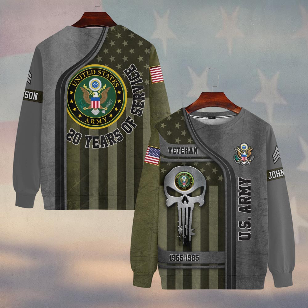 Premium Custom US Army Sweatshirt VPVC750050, Gifts For US Army Veteran ...