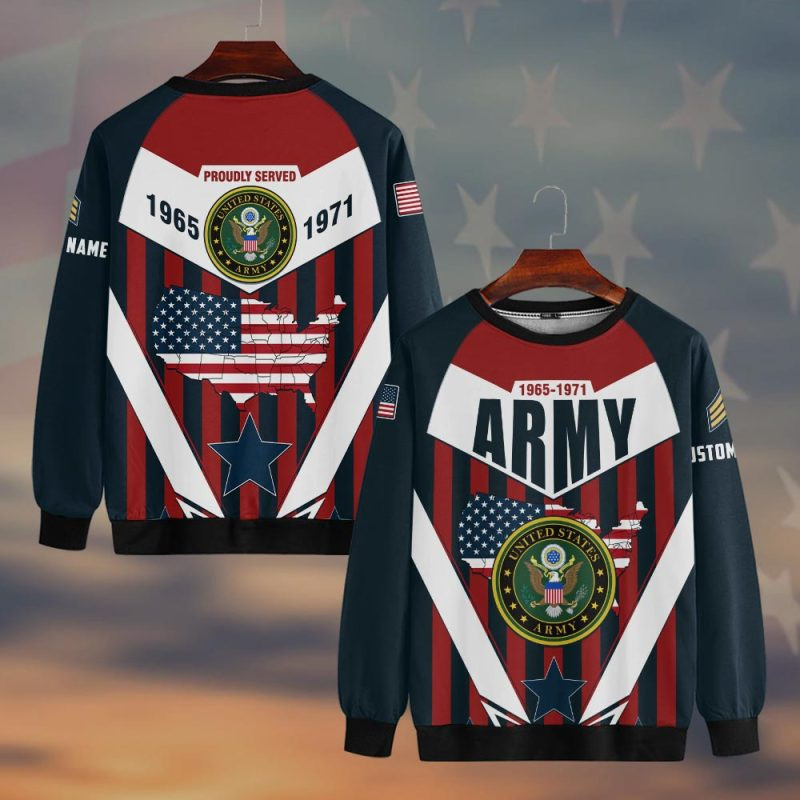 Premium Custom US Army Sweatshirt VPVC750389, Gifts For US Army Veteran ...
