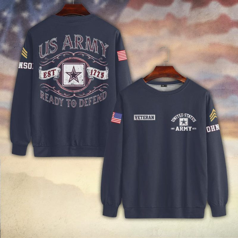 Premium Custom US Army Sweatshirt VPVC750438, Gifts For US Army Veteran ...