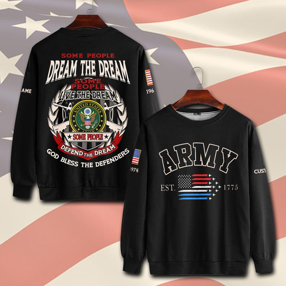 Premium Custom US Army Sweatshirt VPVC750503, Gifts For US Army Veteran ...