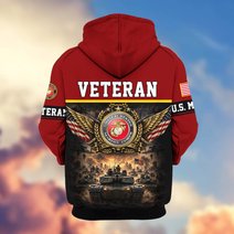 Premium US Veteran Zip Up Hoodie BTTN151021, Gifts For US Veterans, Gifts For Veterans Day.