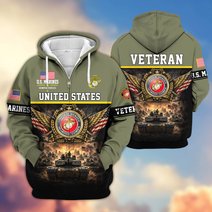 Premium US Veteran Zip Up Hoodie BTTN151021, Gifts For US Veterans, Gifts For Veterans Day.