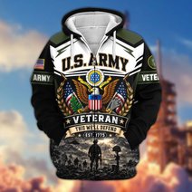 Premium US Veteran Zip Up Hoodie CPHN151011, Gifts For US Veterans, Gifts For Veterans Day.