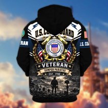 Premium US Veteran Zip Up Hoodie CPHN151011, Gifts For US Veterans, Gifts For Veterans Day.