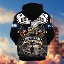 Premium US Veteran Zip Up Hoodie CPHN151011, Gifts For US Veterans, Gifts For Veterans Day.