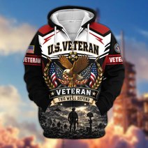 Premium US Veteran Zip Up Hoodie CPHN151011, Gifts For US Veterans, Gifts For Veterans Day.
