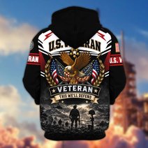 Premium US Veteran Zip Up Hoodie CPHN151011, Gifts For US Veterans, Gifts For Veterans Day.