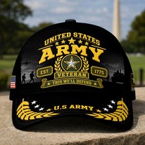 Premium US Veterans Baseball Hats BTTN191021, Gifts For US Veterans, Gifts For Veterans Day, Father's Day.