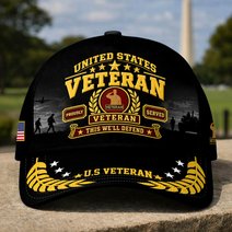 Premium US Veterans Baseball Hats BTTN191021, Gifts For US Veterans, Gifts For Veterans Day, Father's Day.