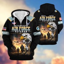 Premium US Veteran Zip Up Hoodie BTTN191022, Gifts For US Veterans, Gifts For Veterans Day.
