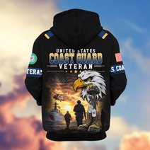 Premium US Veteran Zip Up Hoodie BTTN191022, Gifts For US Veterans, Gifts For Veterans Day.