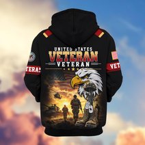 Premium US Veteran Zip Up Hoodie BTTN191022, Gifts For US Veterans, Gifts For Veterans Day.