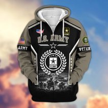Premium US Veteran Zip Up Hoodie BTTN201021, Gifts For US Veterans, Gifts For Veterans Day.