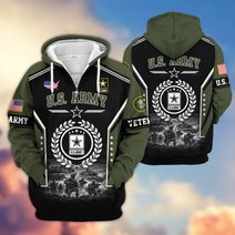 Premium US Veteran Zip Up Hoodie BTTN201021, Gifts For US Veterans, Gifts For Veterans Day.