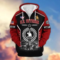 Premium US Veteran Zip Up Hoodie BTTN201021, Gifts For US Veterans, Gifts For Veterans Day.