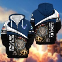 Premium US Veteran Zip Up Hoodie CPHN161011, Gifts For US Veterans, Gifts For Veterans Day.