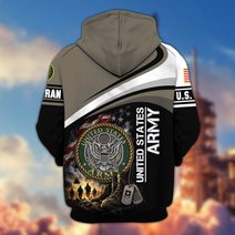 Premium US Veteran Zip Up Hoodie CPHN161011, Gifts For US Veterans, Gifts For Veterans Day.