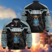 Premium US Veteran Bomber Jacket DPVC211001, Waterproof Windbreaker Coat, US Veteran Gift, Veterans Day Gift.