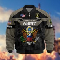 Premium US Veteran Bomber Jacket DPVC211001, Waterproof Windbreaker Coat, US Veteran Gift, Veterans Day Gift.