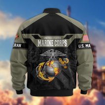 Premium US Veteran Bomber Jacket DPVC211001, Waterproof Windbreaker Coat, US Veteran Gift, Veterans Day Gift.