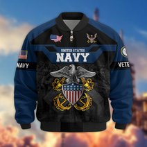 Premium US Veteran Bomber Jacket DPVC211001, Waterproof Windbreaker Coat, US Veteran Gift, Veterans Day Gift.