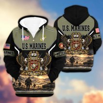 Premium US Veteran Zip Up Hoodie BTTN221023, Gifts For US Veterans, Gifts For Veterans Day.