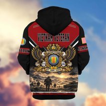 Premium US Veteran Zip Up Hoodie BTTN221023, Gifts For US Veterans, Gifts For Veterans Day.