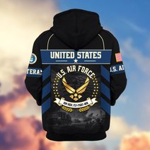 Premium US Veteran Zip Up Hoodie BTTN221021, Gifts For US Veterans, Gifts For Veterans Day.